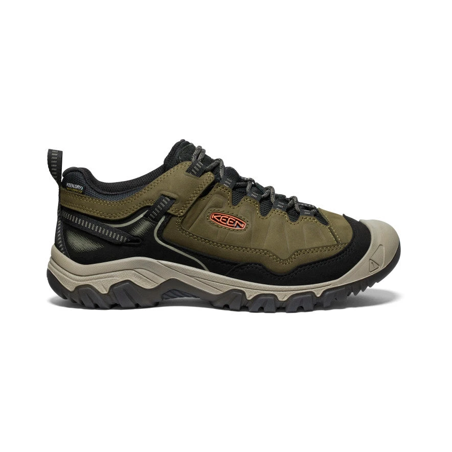 Keen Men's Targhee IV Wide Waterproof Hiking Shoe | Dark Olive/Gold Flame 1 Keen Men's Targhee IV Wide Waterproof Hiking Shoe | Dark Olive/Gold Flame