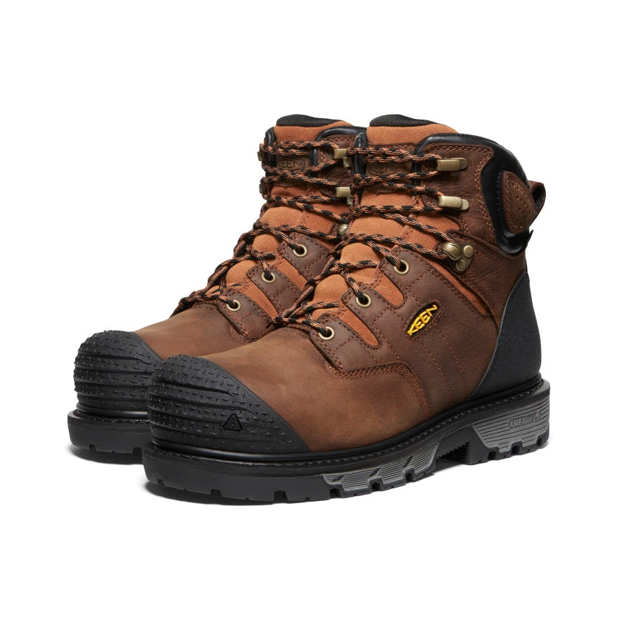 Keen Men's Camden 6" Waterproof Boot (Carbon-Fiber Toe) | Leather Brown/Black 2 Keen Men's Camden 6" Waterproof Boot (Carbon-Fiber Toe) | Leather Brown/Black - Image 2