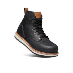 Keen Men's San Jose 6" Boot (Aluminum Toe) | Black/Caramel Cafe -Keen 39228995b20f67d0be84190edb5db804b8989ecd