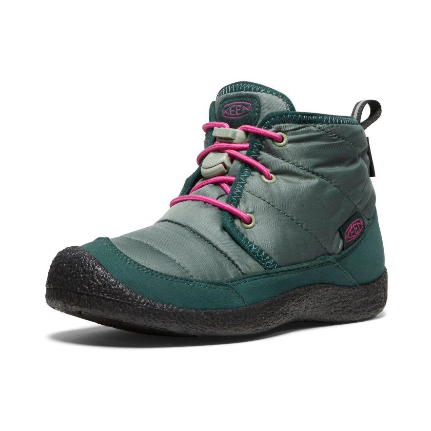 Keen Little Kids' Howser II Waterproof Chukka | Dark Forest/Fuchsia Purple 3 Keen Little Kids' Howser II Waterproof Chukka | Dark Forest/Fuchsia Purple - Image 3