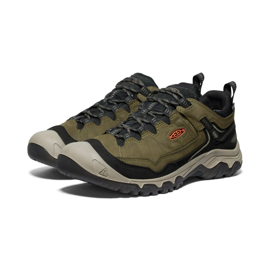 Keen Men's Targhee IV Wide Waterproof Hiking Shoe | Dark Olive/Gold Flame 2 Keen Men's Targhee IV Wide Waterproof Hiking Shoe | Dark Olive/Gold Flame - Image 2