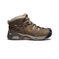 Keen Men's Detroit XT Waterproof Boot (Soft Toe) | Black Olive/Leather Brown