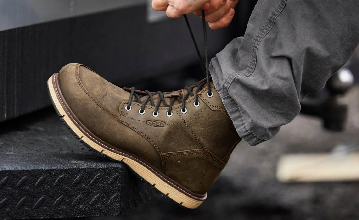 Keen Men's San Jose 6" Waterproof Boot (Soft Toe) | Tortoise Shell/Star White 7 Keen Men's San Jose 6" Waterproof Boot (Soft Toe) | Tortoise Shell/Star White - Image 7