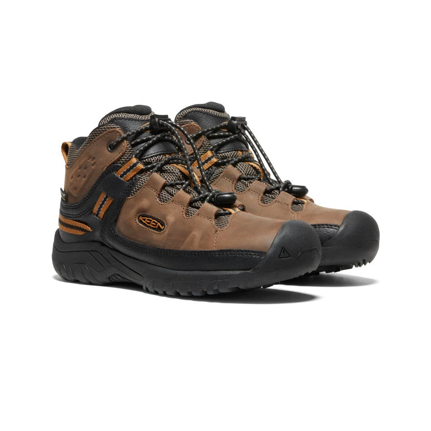 Keen Big Kids' Targhee Waterproof Boot | Dark Earth/Golden Brown 2 Keen Big Kids' Targhee Waterproof Boot | Dark Earth/Golden Brown - Image 2