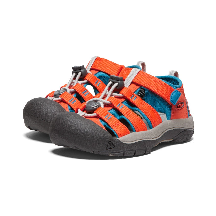 Keen Little Kids' Newport H2 | Safety Orange/Fjord Blue 2 Keen Little Kids' Newport H2 | Safety Orange/Fjord Blue - Image 2