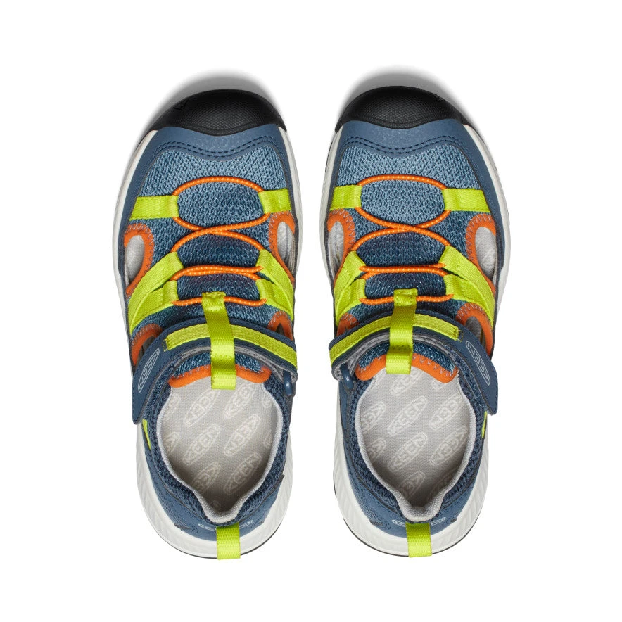 Keen Big Kids' Motozoa Sandal | Vintage Indigo/Scarlet Ibis 4 Keen Big Kids' Motozoa Sandal | Vintage Indigo/Scarlet Ibis - Image 4