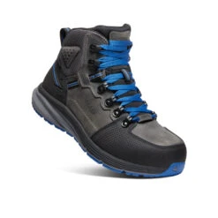 Keen Men's Red Hook Waterproof Boot (Carbon-Fiber Toe) | Steel Grey/Bright Cobalt -Keen fc682095a8e9c78b0fd50473432ee839e3ab51ca